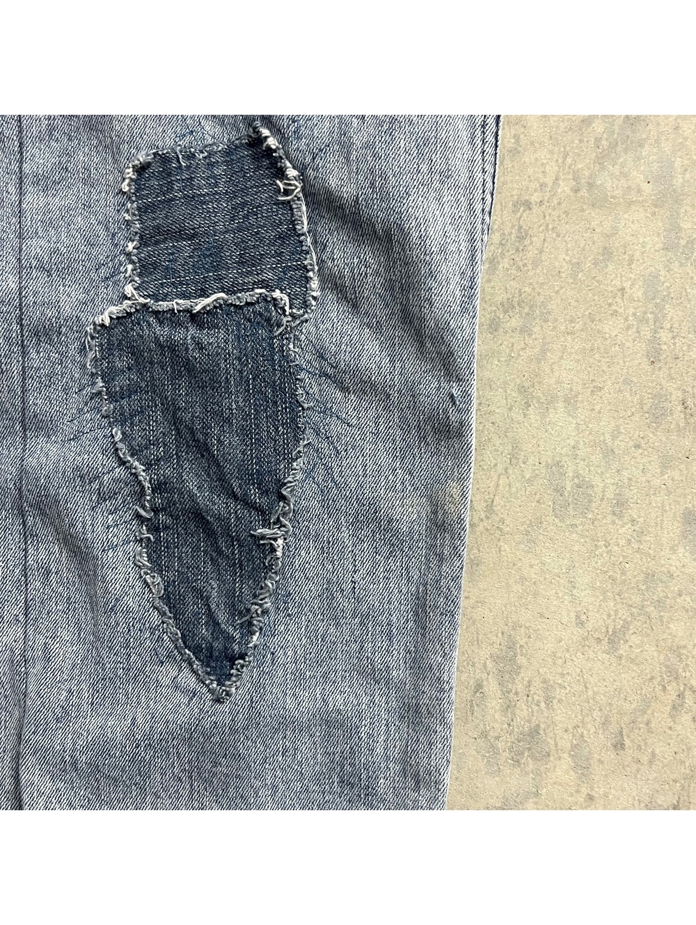 VTG Y2K Bullhead Patchwork Slim Jeans Mens Sz. 36X32 (Fits 36X30) Distressed - Picture 6 of 8